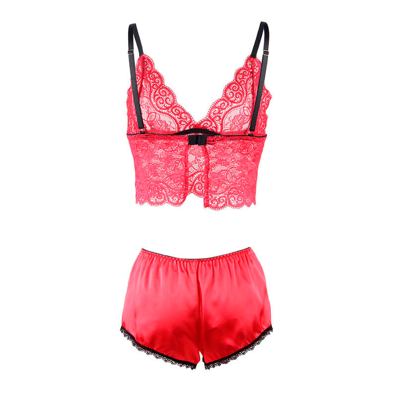 Nuisette Satin Soie et Dentelle + Culotte Assortie - Subblime