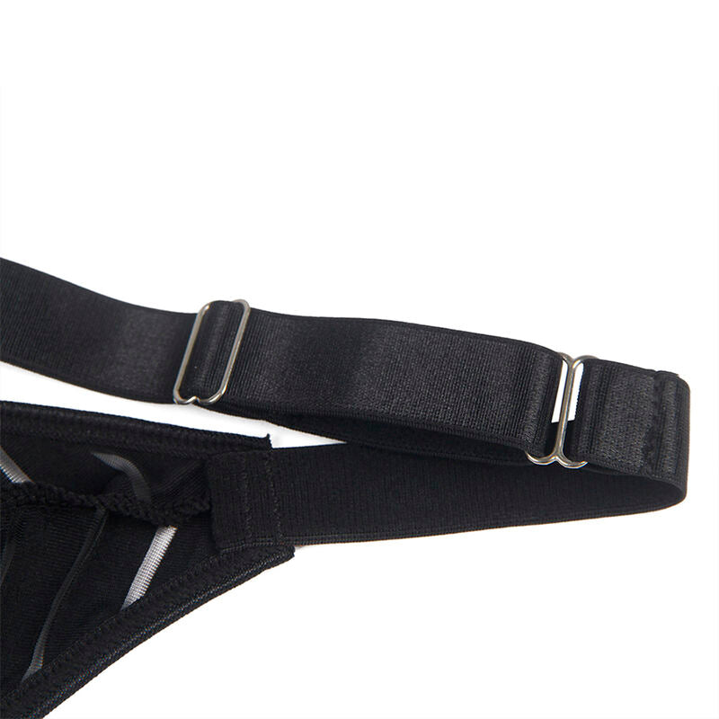 Body Sexy Porte-Jarretelles Intégré Nylon Stretch Noir - Subblime
