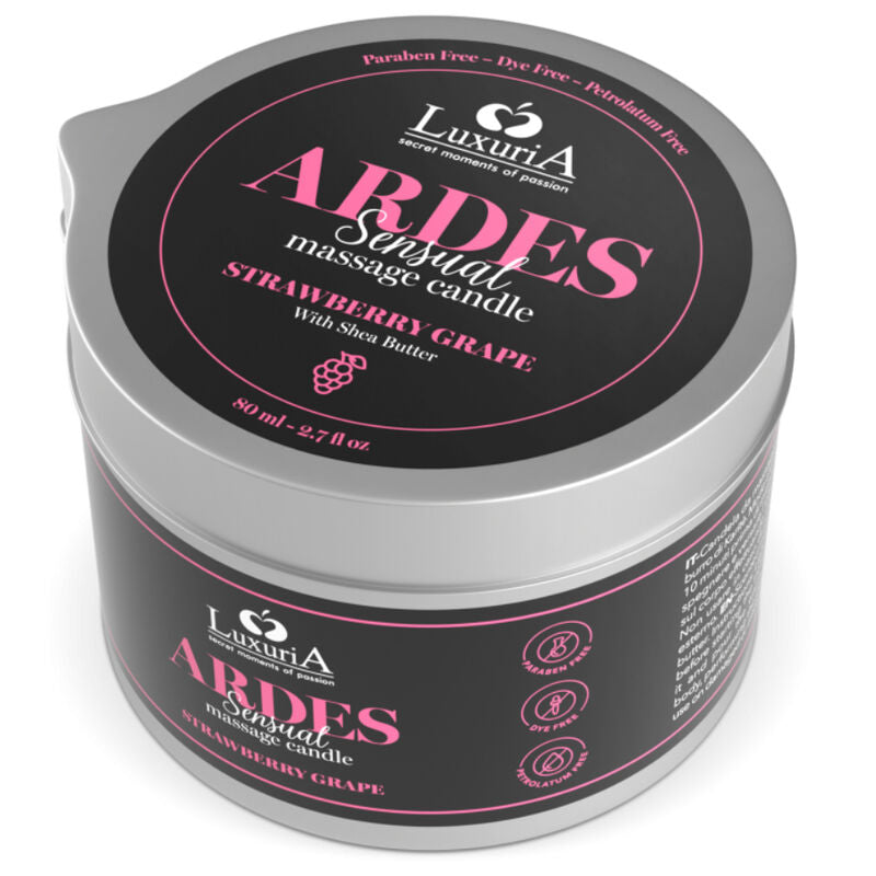Bougie de Massage Luxuria Huile Chaude Arôme Gourmand - Intimateline