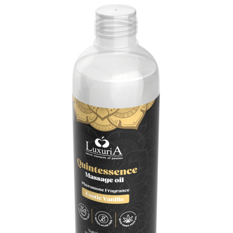 Huile de Massage Comestible Luxuria Aromatisée  - Intimateline