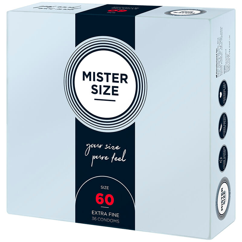 Préservatifs Mister Size - Taille du M au XXXL - Ultra Fin