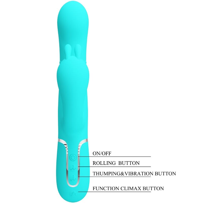 Vibromasseur Triple Cammy 4 en 1 Vaginal Clitoridien Anal - Pretty Love