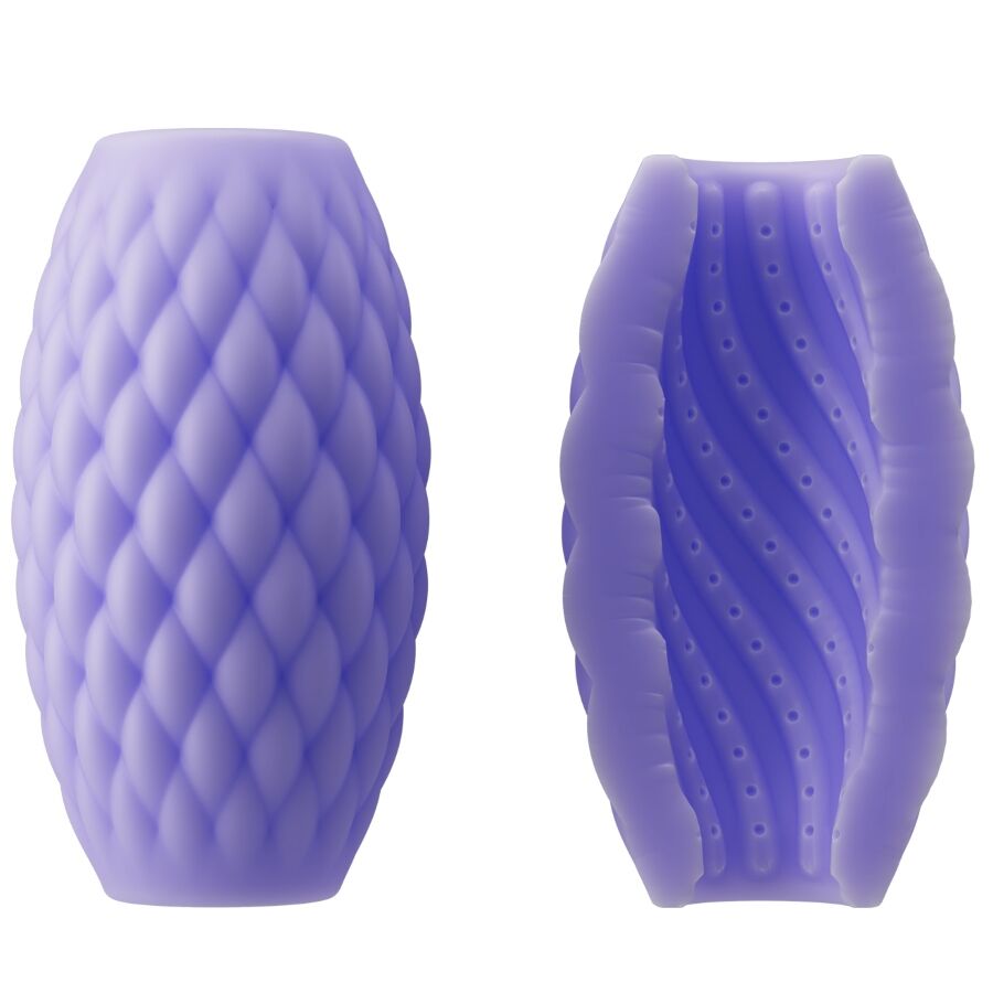 Masturbateur Double Entrée Athena Eros Texturé Compact - TPR - Pretty Love