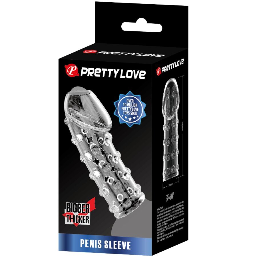 Gaine à Pénis Volumisante Transparente Effet Serrant Réutilisable - Pretty Love
