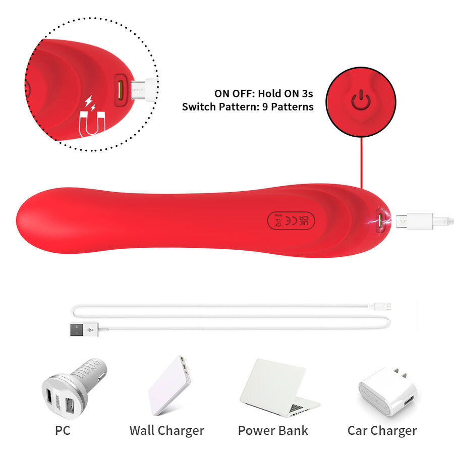 ARMONY - VIBRATEUR À LANGUE OSCILLANTE ROUGE