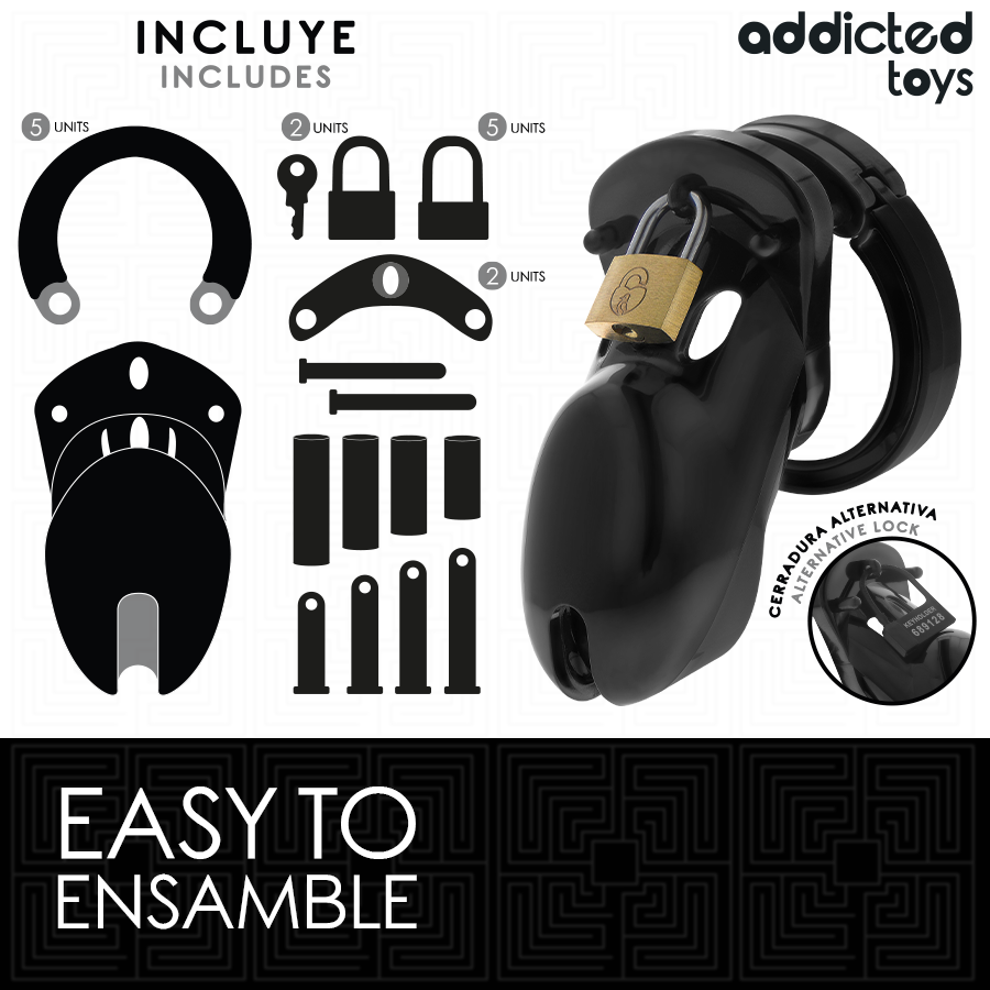 ADDICTED TOYS LOCKED - CAGE À PÉNIS INTERDITE 10 CM