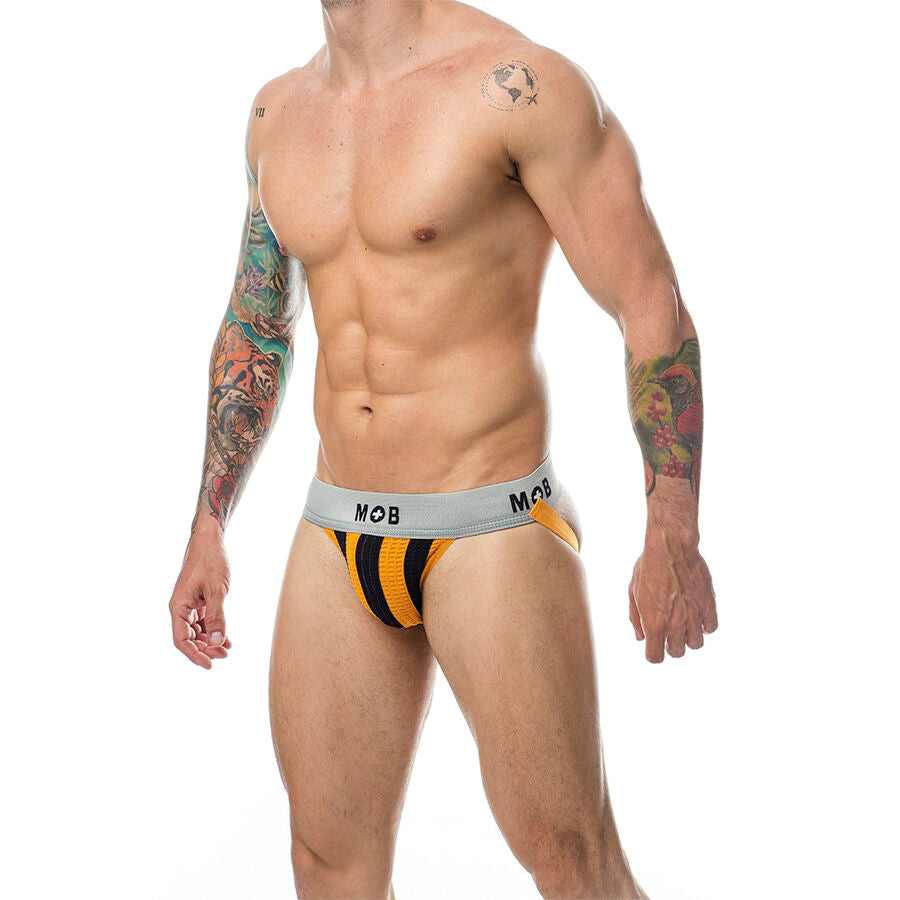 Jockstrap Classique Rayures Latérales Coton Stretch - Mob