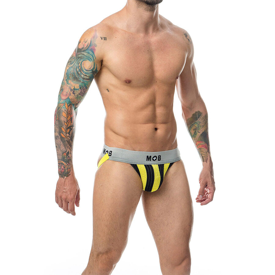 Jockstrap Classique Rayures Latérales Coton Stretch - Mob