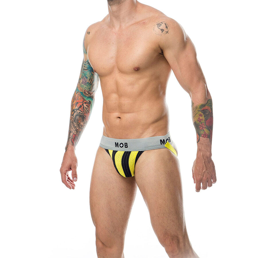 Jockstrap Classique Rayures Latérales Coton Stretch - Mob