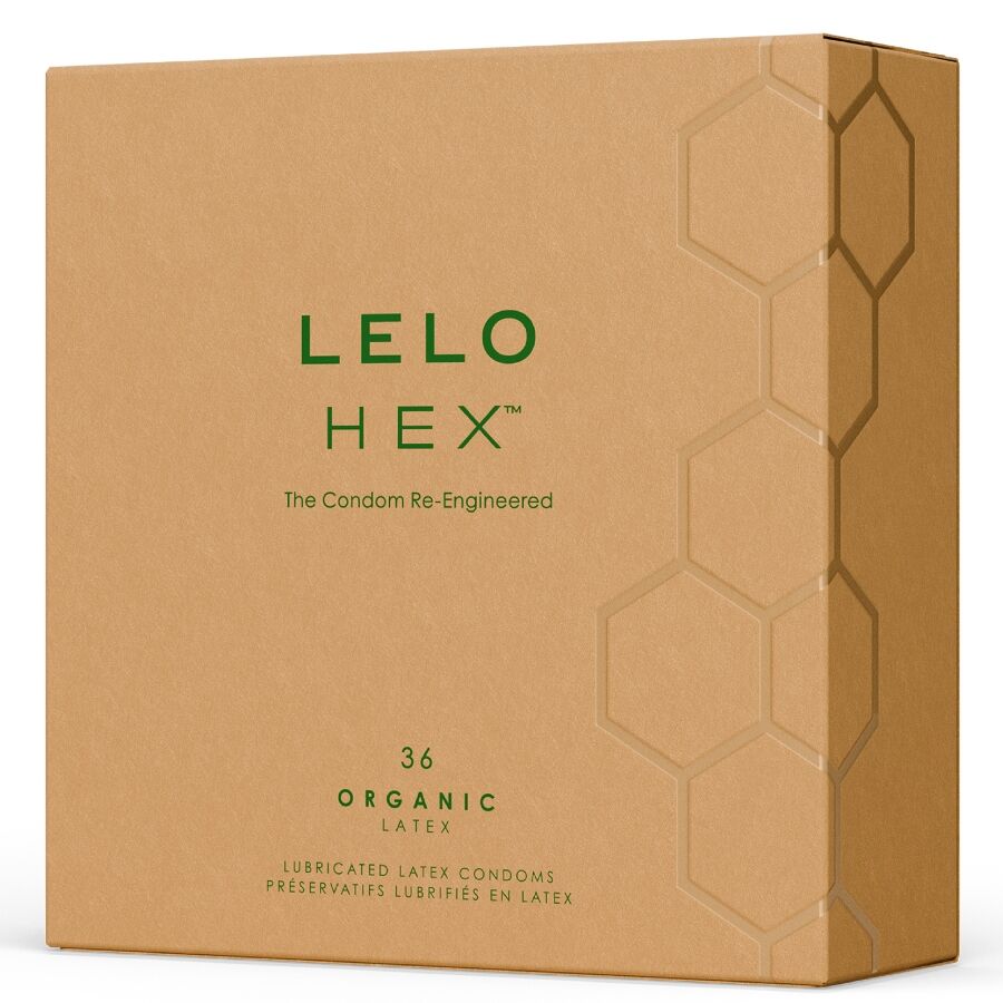 Préservatifs Lelo Hex Organic - Latex Bio L-Arginine Structure Hexagonale