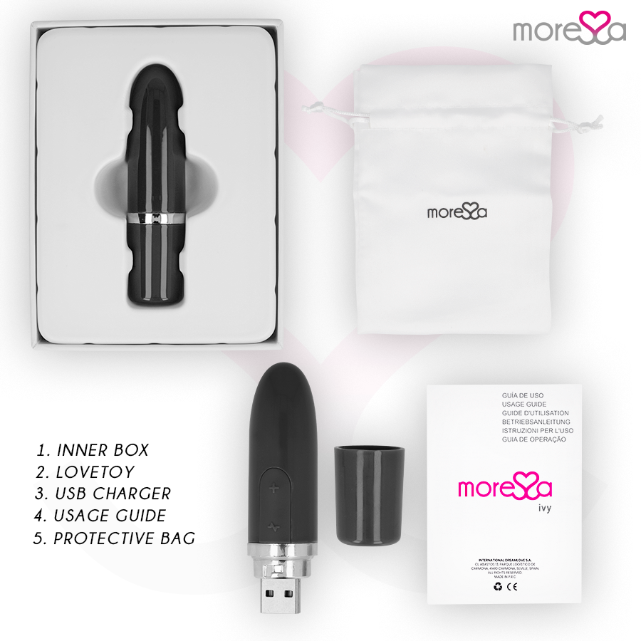 Vibromasseur Voyage Ivy Format Rouge à Lèvres - Silicone IPX7 - Moressa
