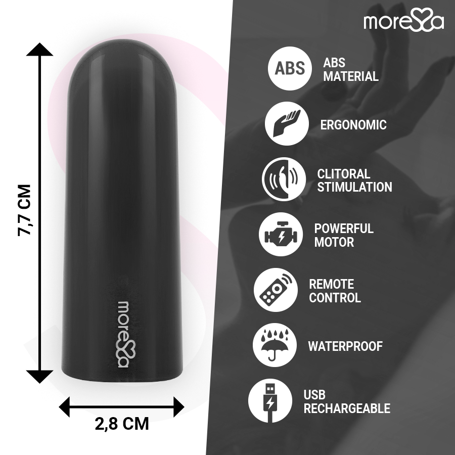 Vibromasseur Télécommandé Nix Portable Culotte - Silicone IPX7 - Moressa