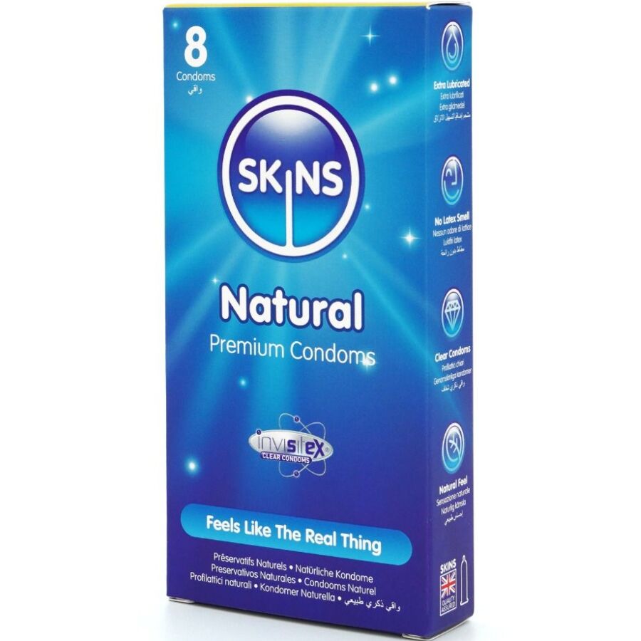Préservatifs Skins Natural - Ultra Fin Vanille Extra Lubrifiés