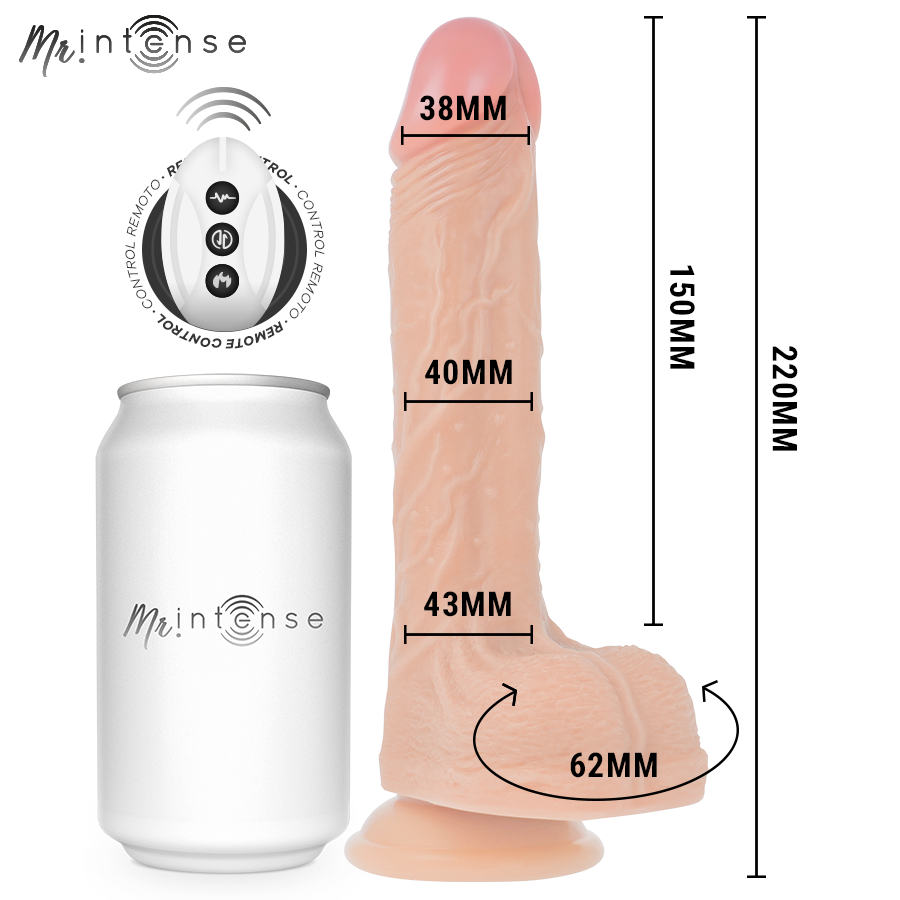 MR INTENSE - BROSNAN PÉNIS RÉALISTE TÉLÉCOMMANDÉ 22 CM -O- 4 CM