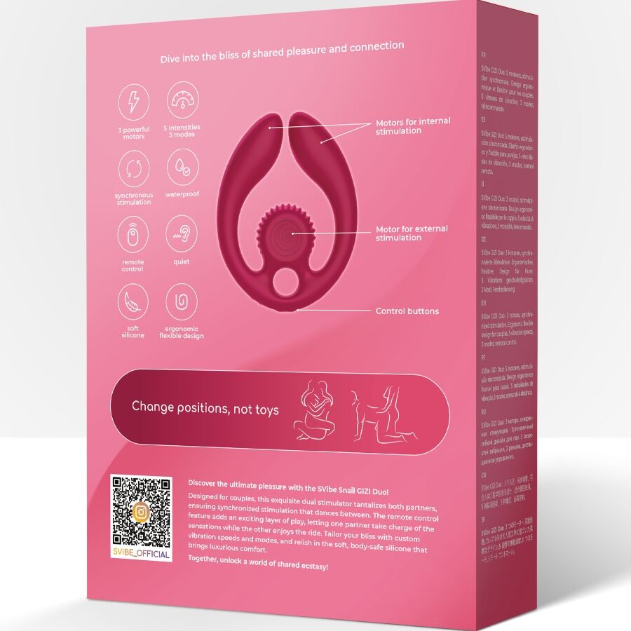 Vibromasseur Couple Gizi Duo Télécommande - Snail Vibe