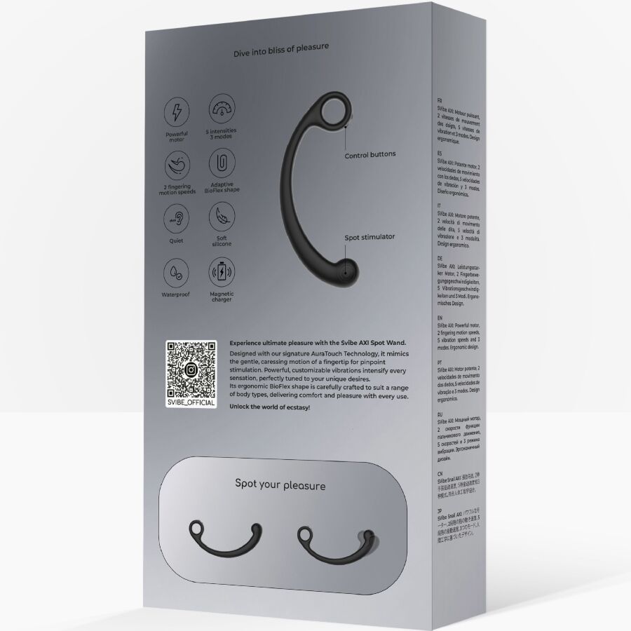Vibromasseur Wand Axi Tête Flexible AuraTouch Silicone - Snail Vibe