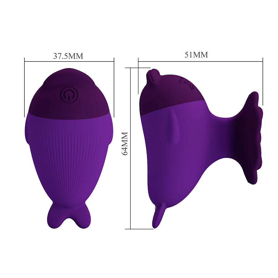 Mini Vibromasseur Dauphin Dolphin avec Clip 7 Modes Étanche - Pretty Love