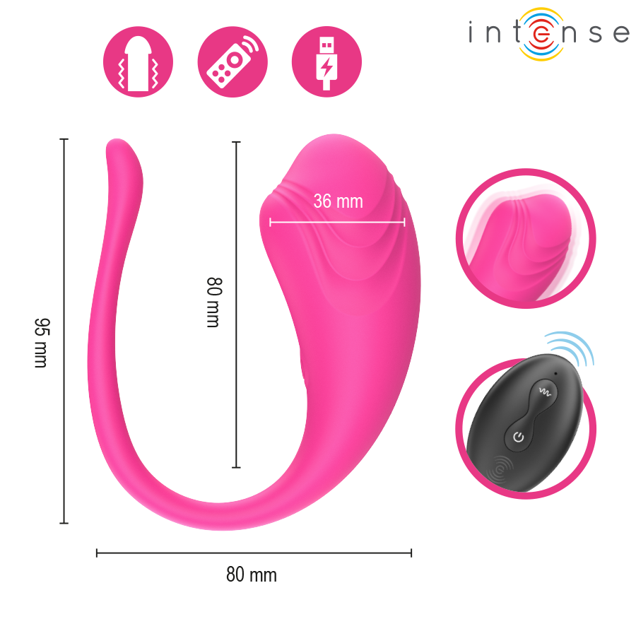 Cotes de l'œuf vibrant Olivia Intense rose : 95, 80 et 36 mm