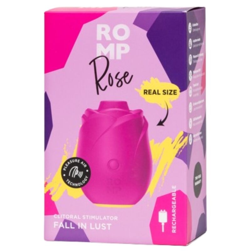 Stimulateur Clitoridien Air Pulsé Rose 10 Intensités Étanche - Romp
