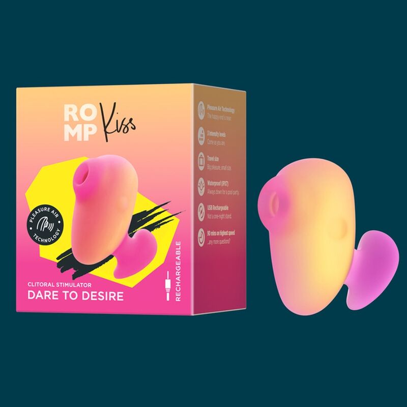 Stimulateur Clitoridien Kiss Succion Pleasure Air 10 Intensités Rechargeable - Romp