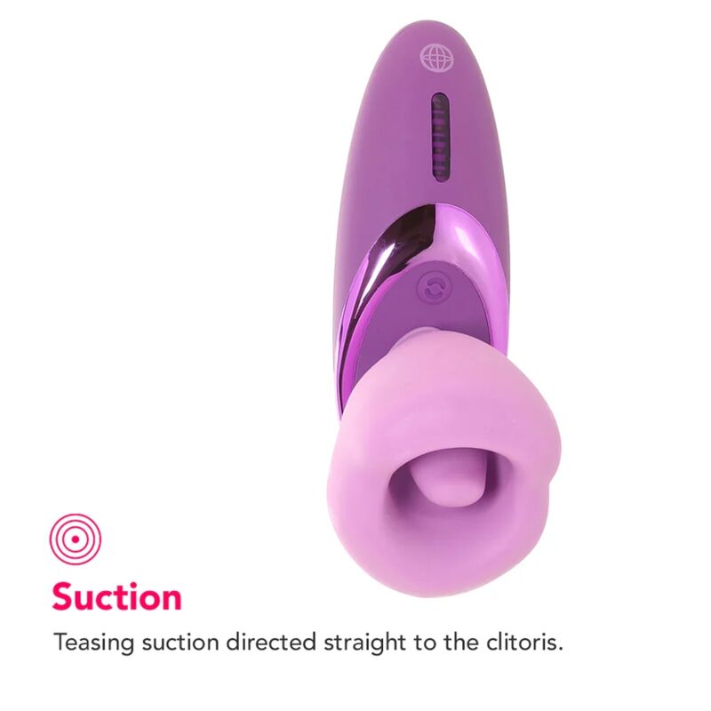 Fonction succion du stimulateur Pleasure Sucker de Fantasy dirigée vers le clitoris
