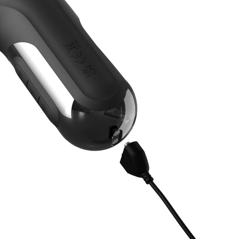 Chargeur USB magnétique branché à la base du rabbit Sonix Thruster de Fetish Fantasy