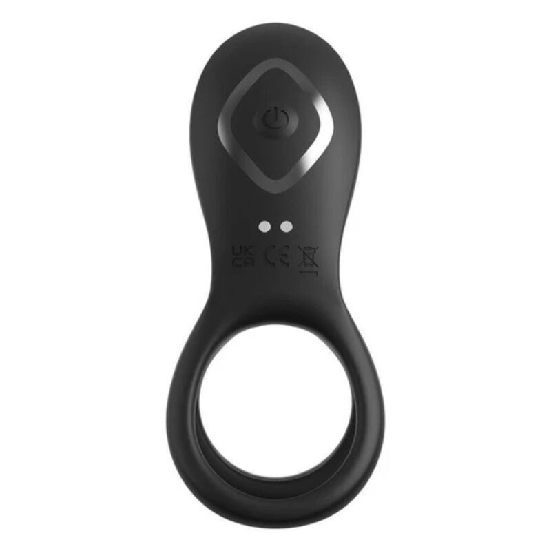 Vue de face du cockring vibrant Cage Pro C-Ringz et de son anneau principal