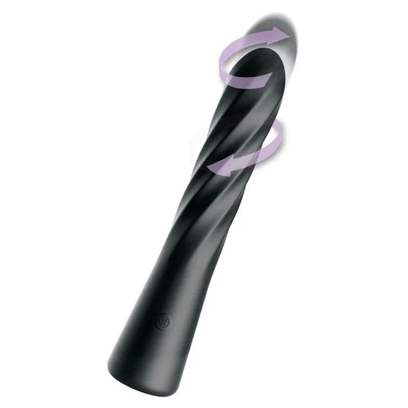 Vibromasseur anal Twist Ecstasy noir d'Anal Fantasy et flèches de rotation de la spirale