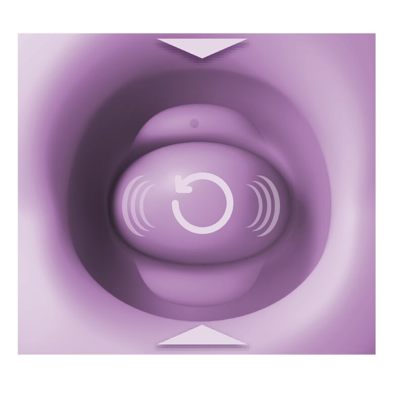 Gros plan sur les lèvres du Lush Kiss de Fantasy et la langue rotative au centre