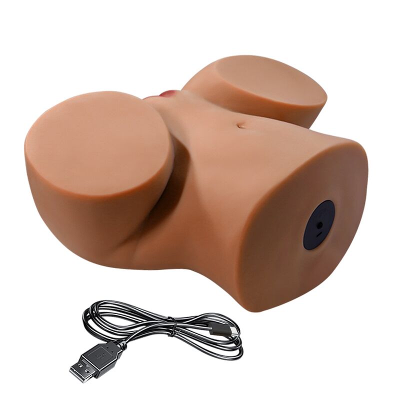 Dessous du fessier Crazy Bull avec prise de recharge et câble USB à côté