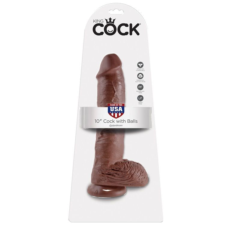 Gode Réaliste avec Testicules Ventouse 5 Tailles - King Cock