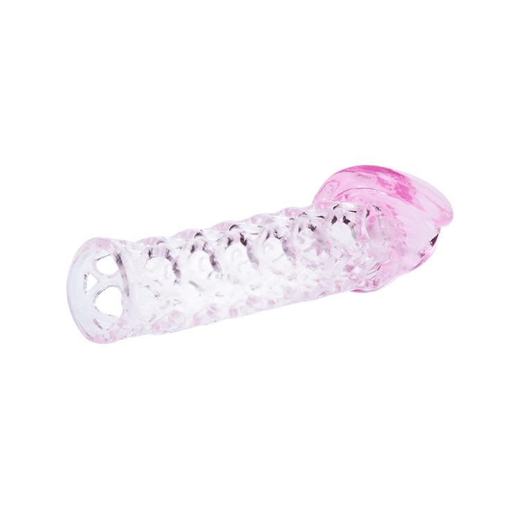 Gaine à Pénis Texturée Extension +2,5 cm Effet Cockring TPR - Baile
