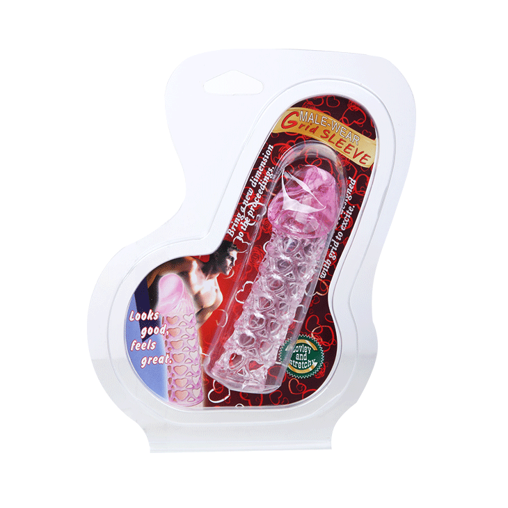 Gaine à Pénis Texturée Extension +2,5 cm Effet Cockring TPR - Baile