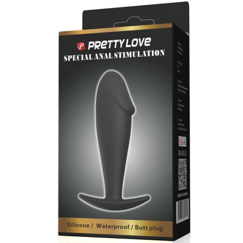 Plug Anal Forme Pénis Silicone Base Sécurisée Submersible - Pretty Love