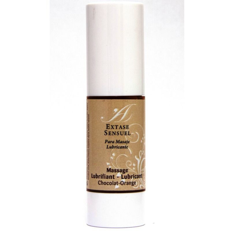 Huile de Massage Lubrifiant Chocolat Orange Base Eau - Extase Sensual