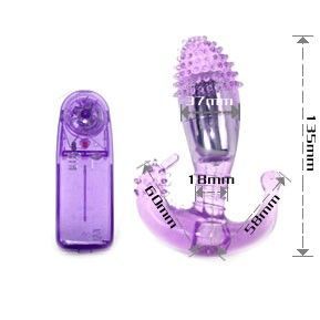 Stimulateur Triple Vaginal Clitoridien Périnéal Vibrant Silicone - Baile