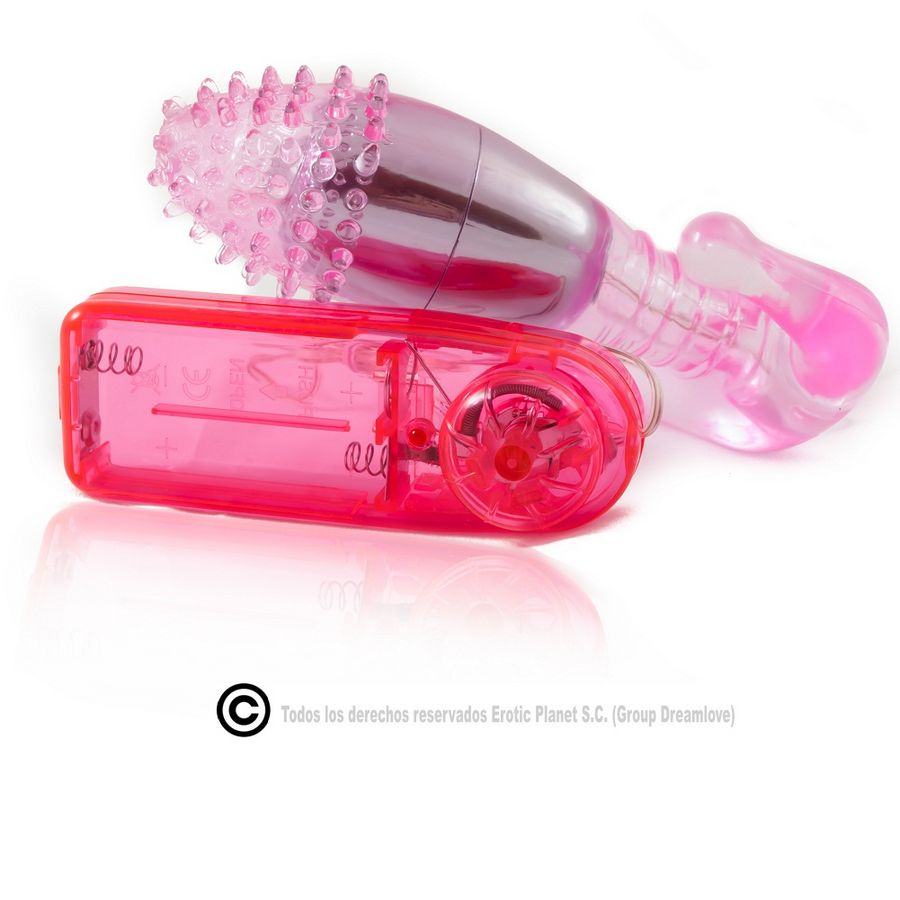 Stimulateur Triple Vaginal Clitoridien Périnéal Vibrant Silicone - Baile