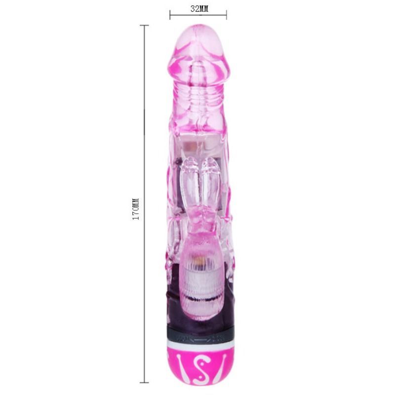 Vibromasseur Rabbit Texturé - 10 Modes Multivitesse TPR - Baile