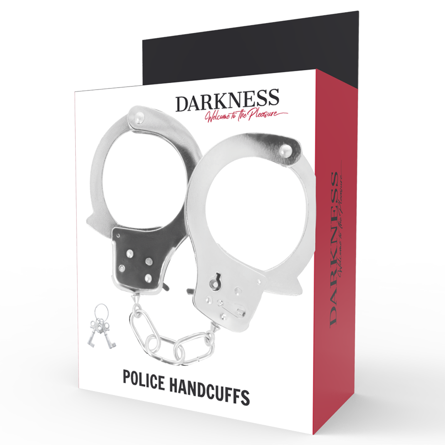 Menottes BDSM Métal avec Clés Verrouillables Réglables - Darkness
