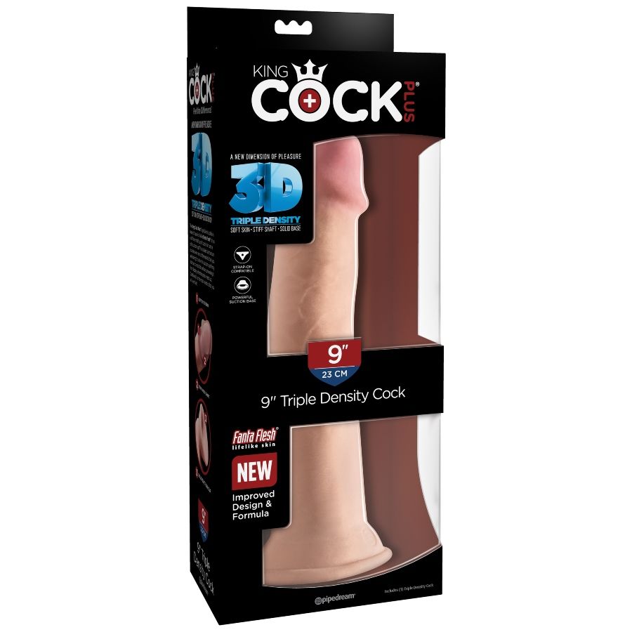 Gode Réaliste Triple Densité Ventouse - King Cock