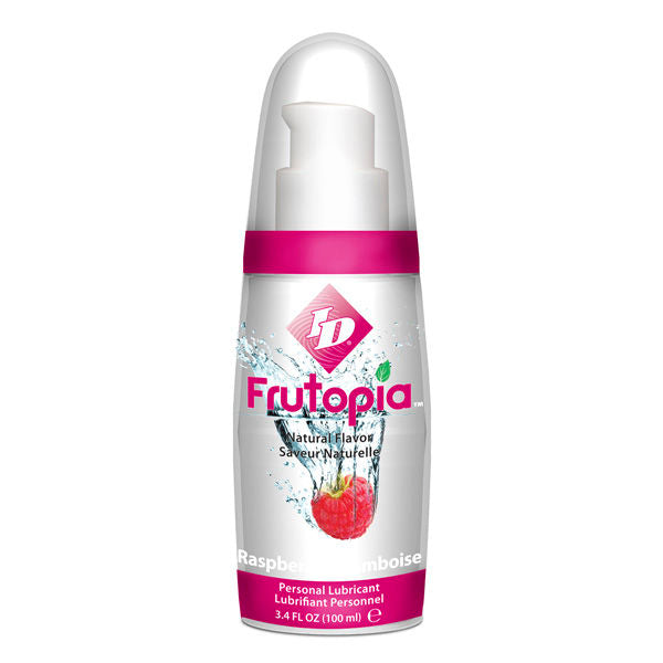 Flacon pompe du lubrifiant aromatisé ID Frutopia saveur framboise de 100 ml