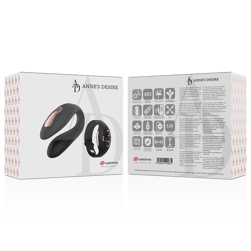 Vibromasseur Couple Dual Pleasure Montre Watchme 2 Moteurs - Anne's Desire