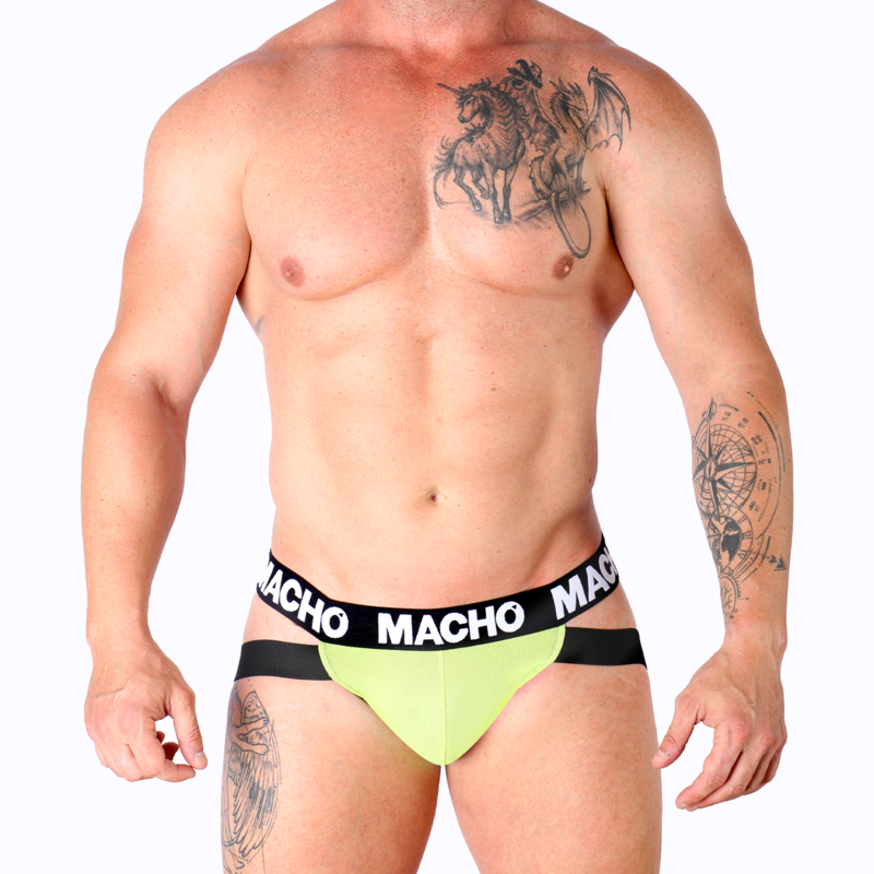 Jockstrap Homme MX28F Lycra Sangles Doubles Effet Push-Up - Macho Underwear