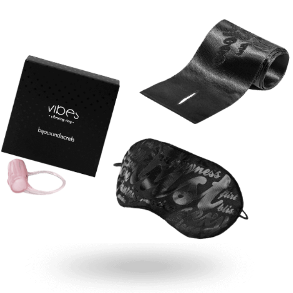 Kit BDSM Instruments de Plaisir - Satin et Vibrations - Bijoux Indiscrets