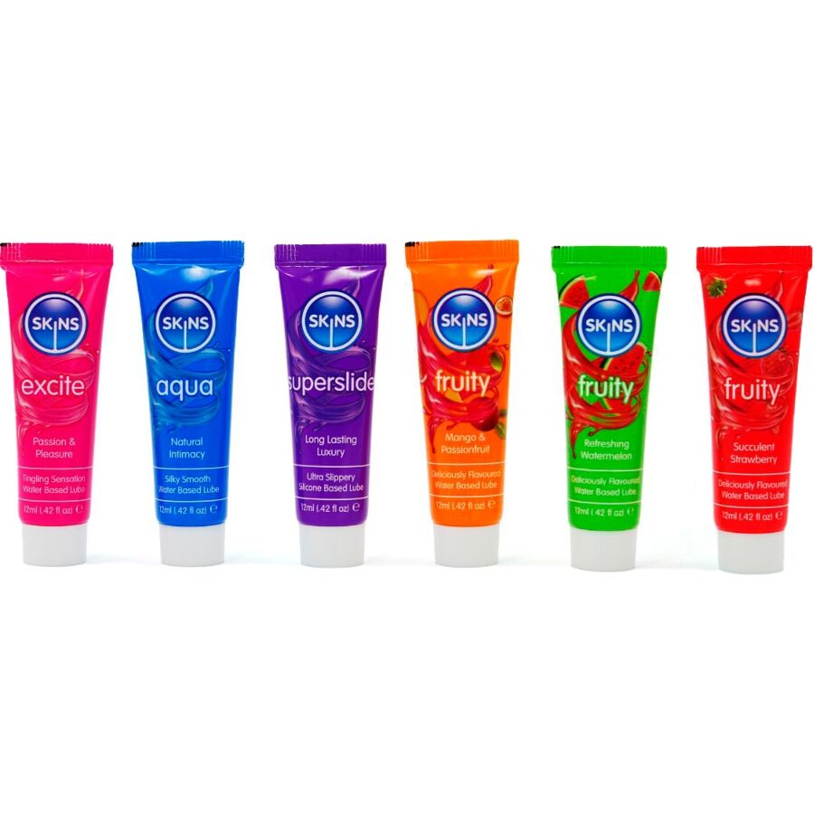Kit Lubrifiants Vital & Fruity Découverte 6 x 12 ml - Skins