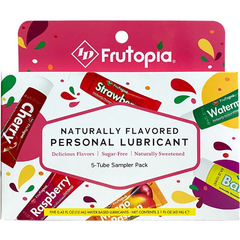 Lubrifiant Aromatisé Frutopia Assortiment 5 Saveurs Base Eau 12 ml - Id Lubricants