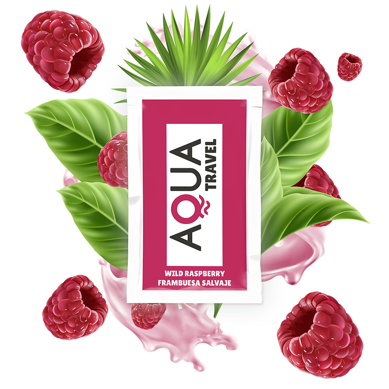 Lubrifiant Base Eau Saveur Framboise Sauvage Format Voyage - Aqua Travel