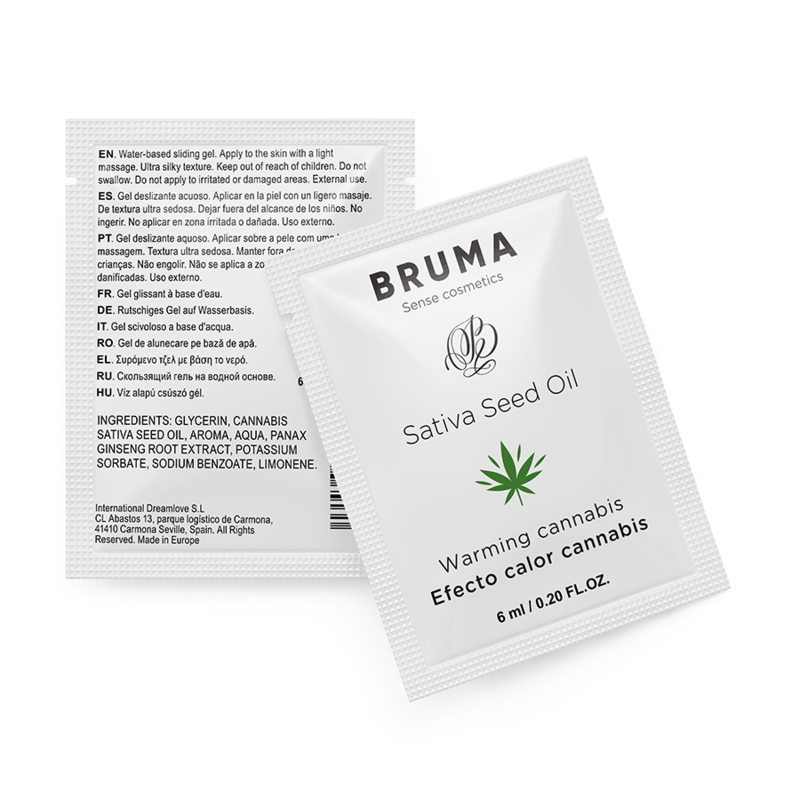 Lubrifiant Chauffant Cannabis Base Eau - Gel Aromatisé - Bruma