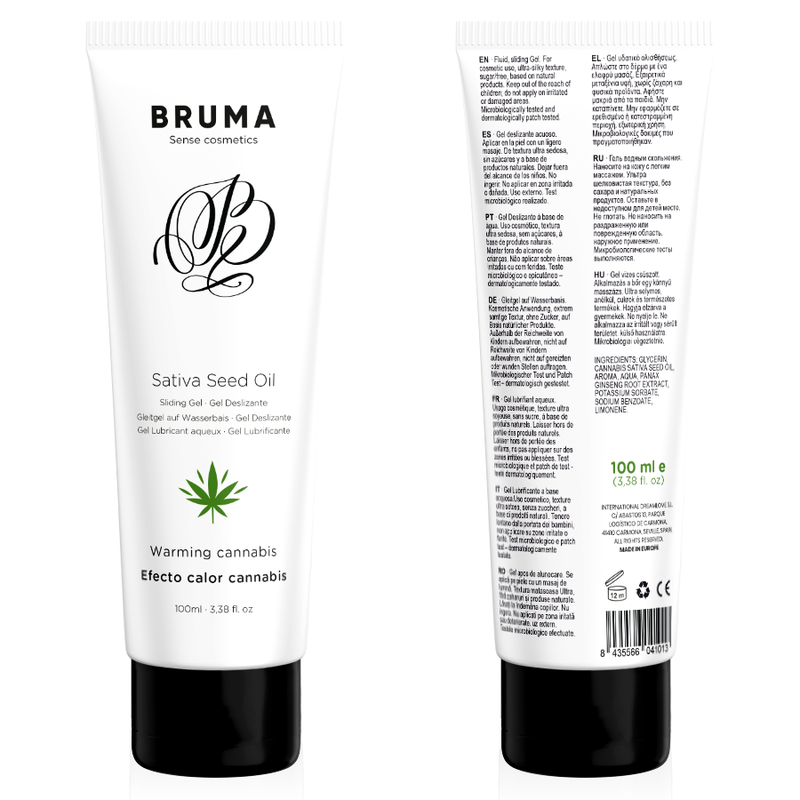 Lubrifiant Chauffant Cannabis Base Eau - Gel Aromatisé - Bruma