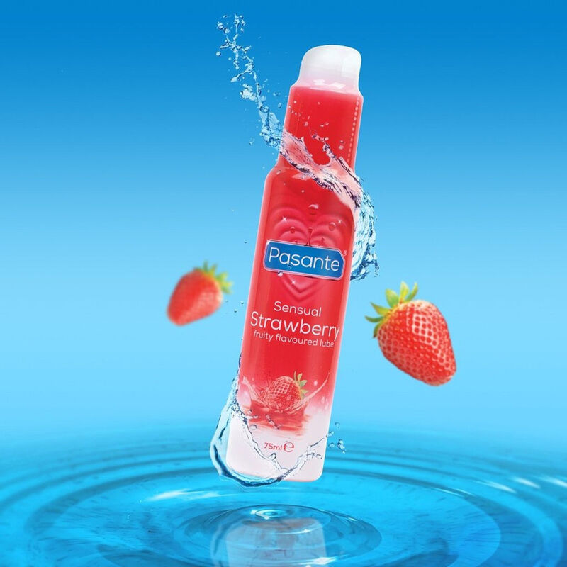 Lubrifiant Saveur Fraise des Bois Base Eau Vegan 75 ml - Pasante